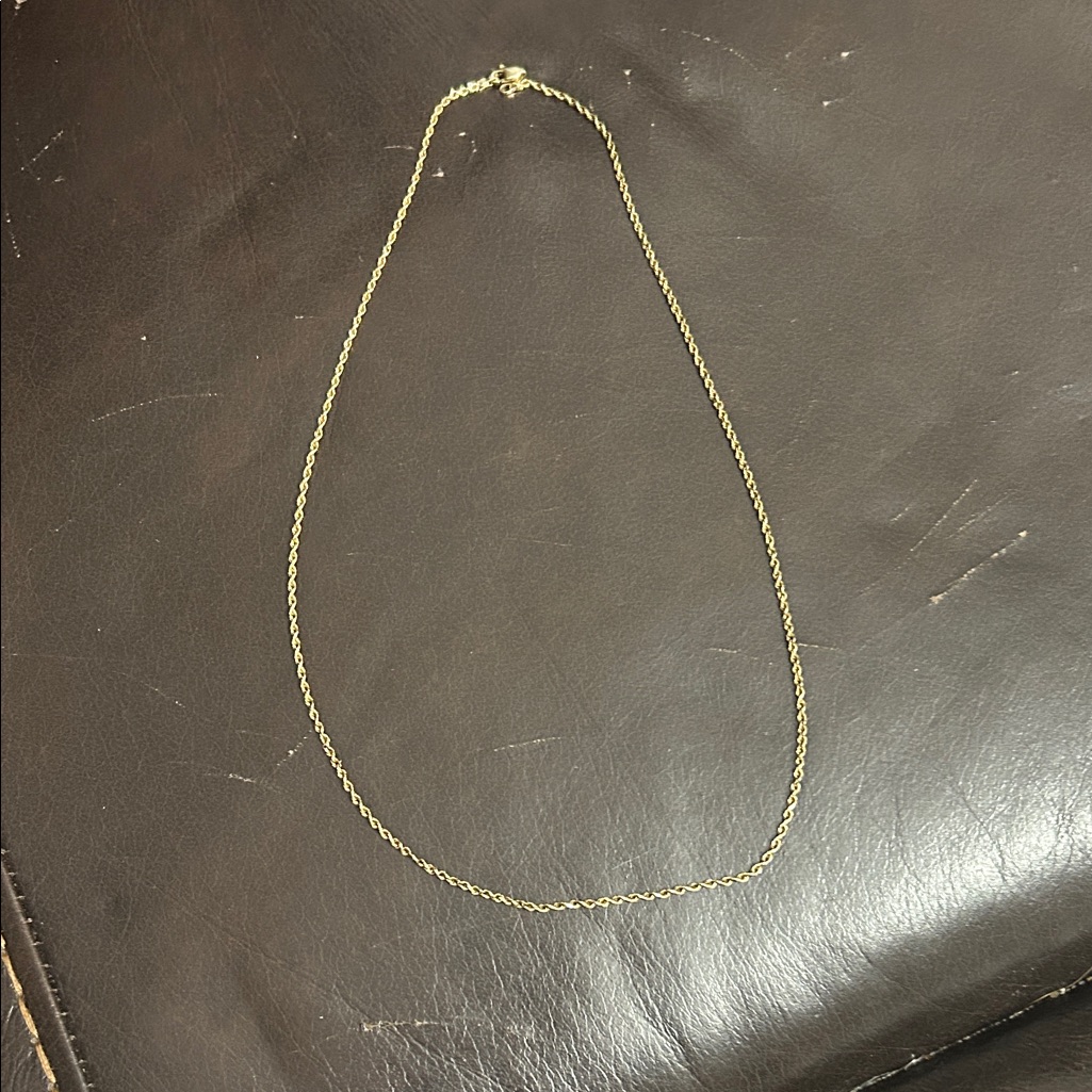 14k Gold Rope Chain. 22”